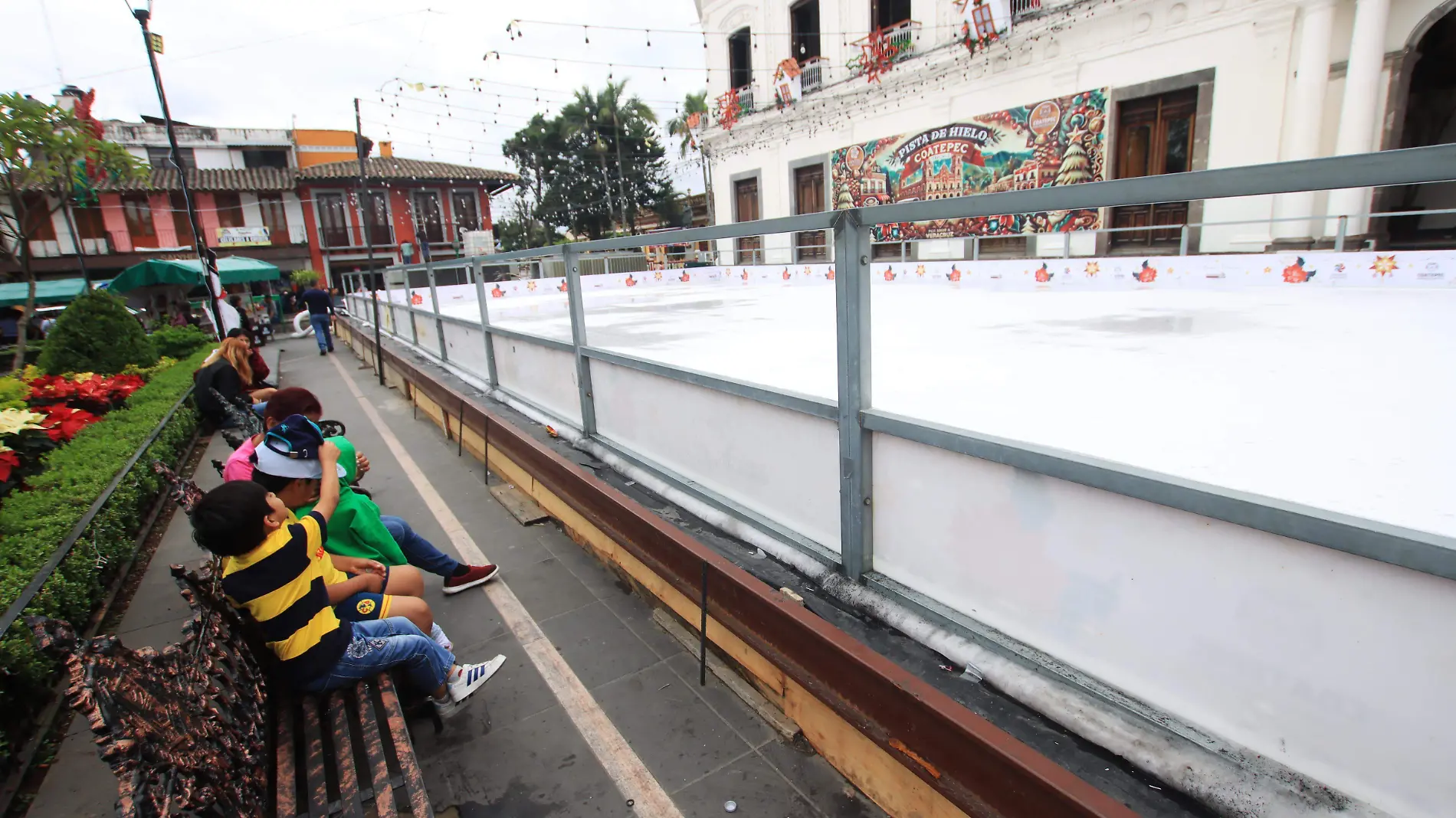 Pista de hielo en Coatepec